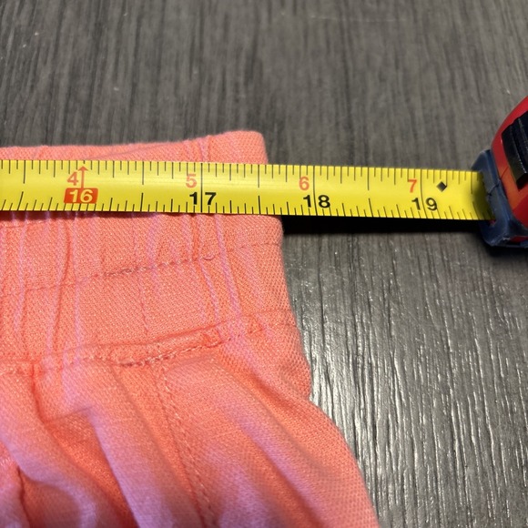 Talbots Cropped Pants Womens L Size Coral Drawstring Waist Cuffed EUC - Picture 7 of 8